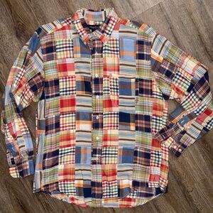 Brooks Brothers • Madras Multi Color Patchwork Fun Shirt